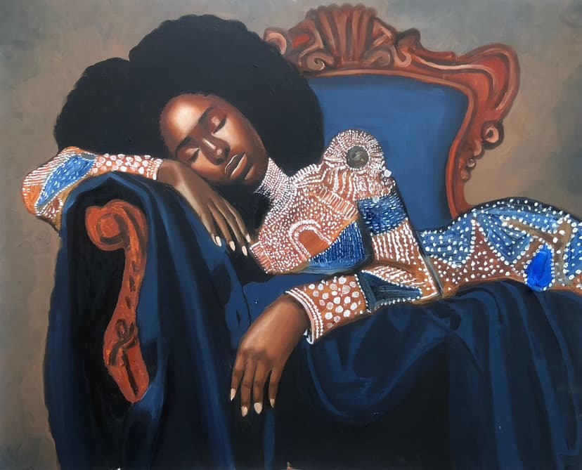 Woman on Royal Chair